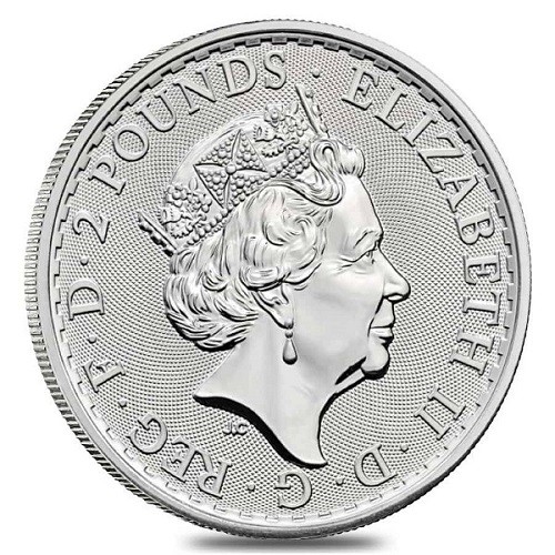 Britannia strieborná minca (2022) 500 ks a viac - strieborna investicna minca 1 oz britannia 2022 zadna