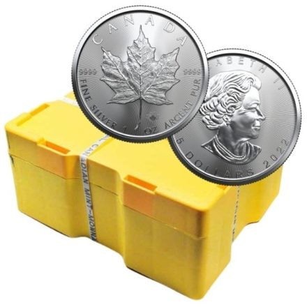 Mince / Strieborné investičné / Maple Leaf strieborná minca (2022) 500 ks a viac
