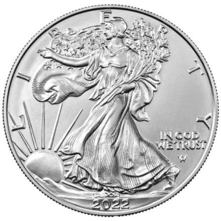 A. Eagle strieborná minca (2022) 500 ks a viac - american eagle strieborna investicna minca 2022 predna