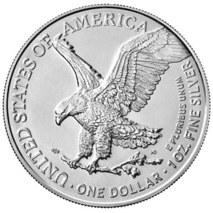 A. Eagle strieborná minca (2022) 500 ks a viac - american eagle strieborna investicna minca 2022 zadna