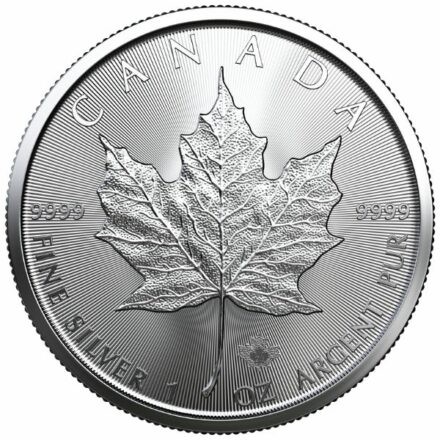 Maple Leaf strieborná minca 2023 - maple leaf strieborna investicna minca 2023 predna