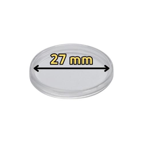Doplnkové príslušenstvo / Kapsle na mince / Plastová kapsula na mince s priemerom 27 mm