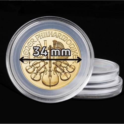 Doplnkové príslušenstvo / Kapsle na mince / Kapsule na mince s priemerom 34 mm
