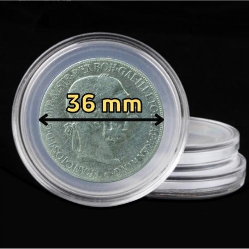Doplnkové príslušenstvo / Kapsle na mince / Kapsule na mince s priemerom 36 mm