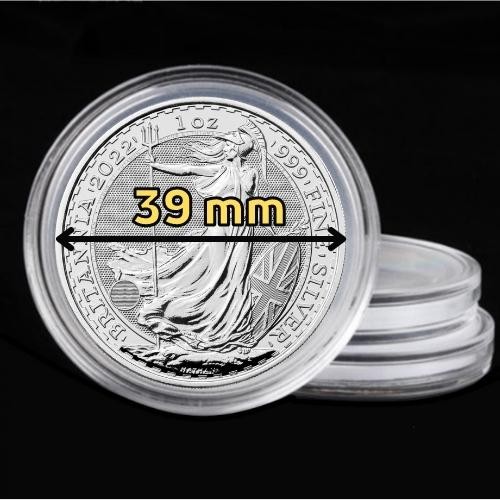 Kapsule na mince s priemerom 39 mm - kapsla s vnútornou vložkou na mince s priemerom 39 mm