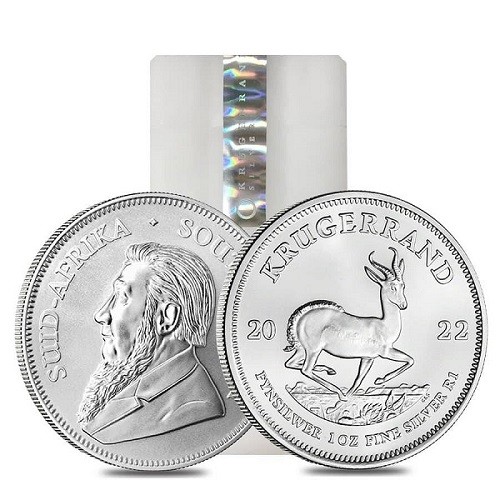 Krugerrand strieborná minca (2022) 25ks a viac - krugerrand strieborna investicna minca 2022 tuba