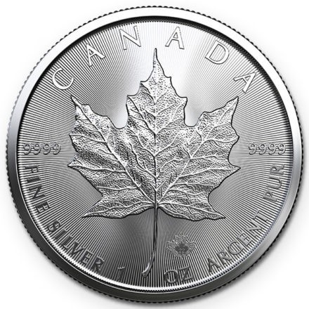 Maple Leaf strieborná minca (2022) 25 ks a viac - maple leaf strieborna investicna minca 2022